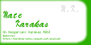 mate karakas business card